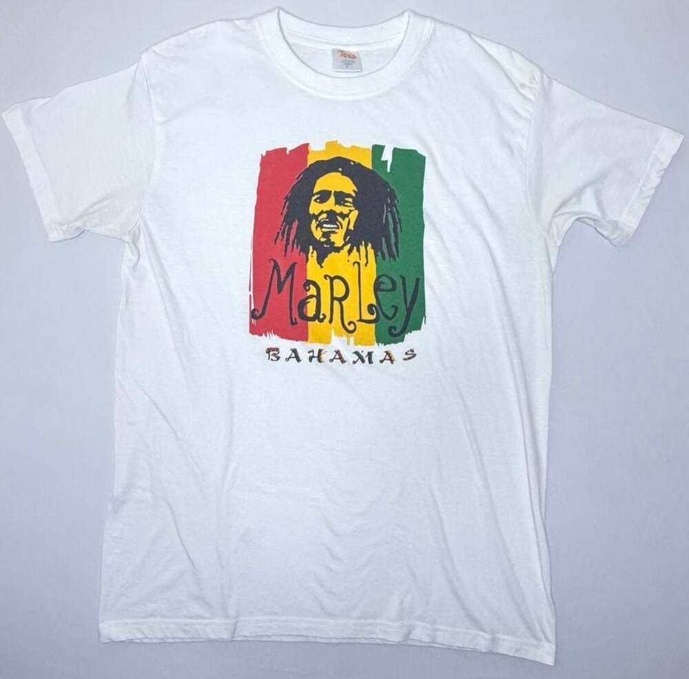 Vintage Dorsett Tee's Bob Marley Bahamas Graphic T-Shirt